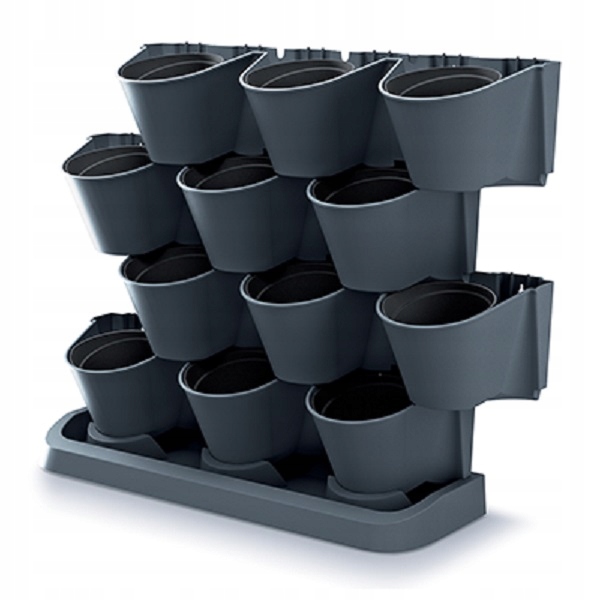 Vertikálna stojaca záhrada antracitová Cascade Garden IO2W600S-S433
