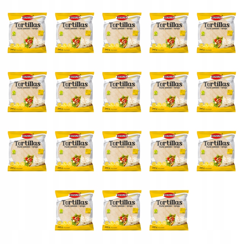 Benus Tortillas Pšeničné placky wrapy 240 g (40 g x 6 ks) X18