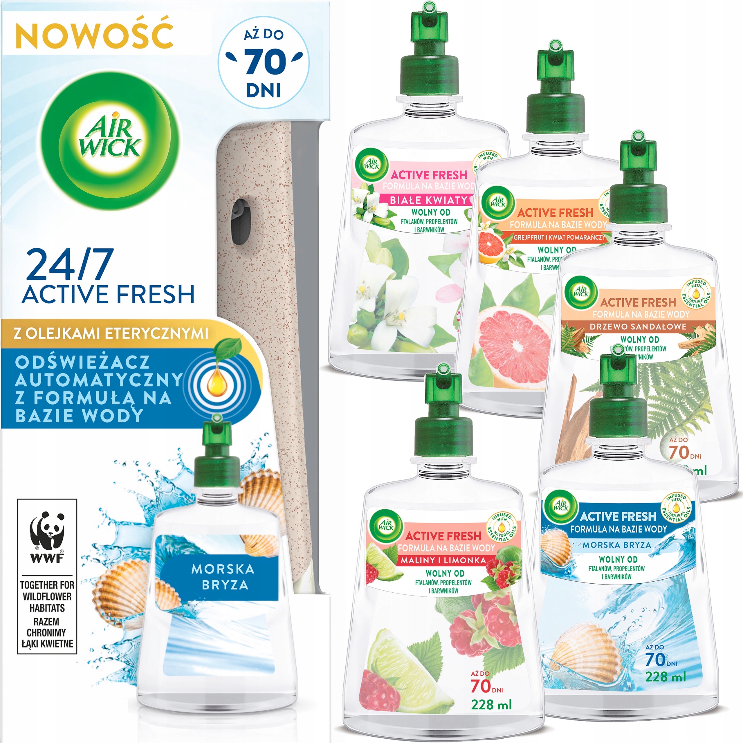 

Air Wick Active Fresh Komplet Zestaw 5x Wkład