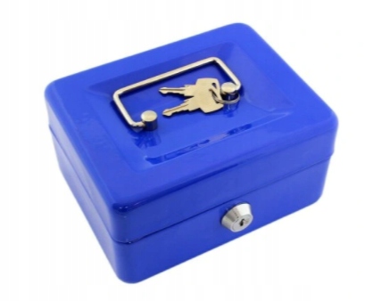 METALOWA KASETKA NA PIENIĄDZE SEJF KLUCZ BILON Marka inny