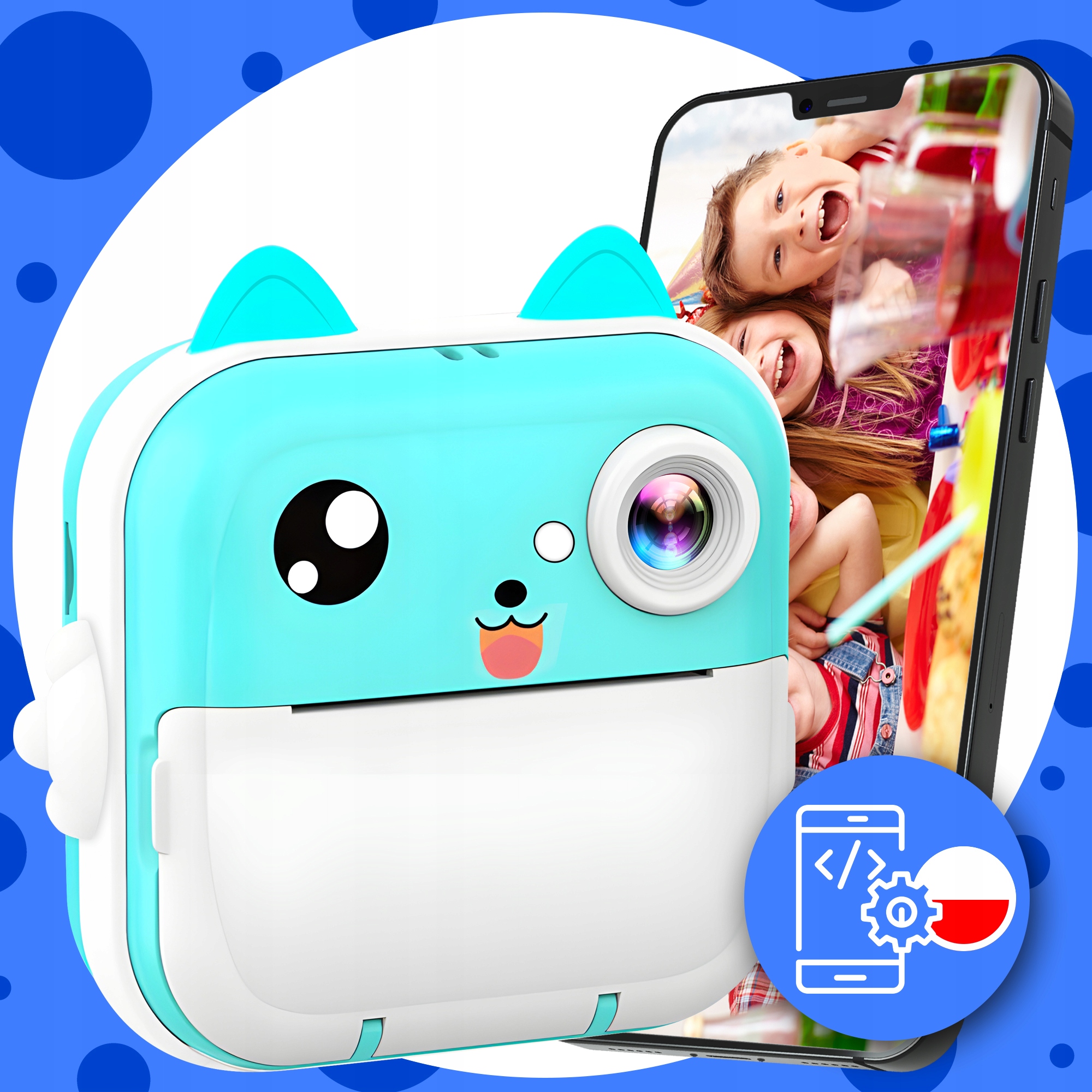 DRUKUŚ 3.0 DRUKARKA TERMICZNA APARAT KAMERA NATYCHMIASTOWY DRUK +11 ROLEK Stan opakowania oryginalne