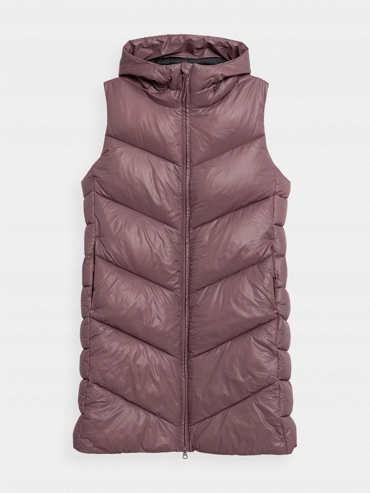 DŁUGI BEZRĘKAWNIK DAMSKI Z KAPTUREM 4F KAMIZELKA SPORTOWA PUCHOWA R. S Marka 4F