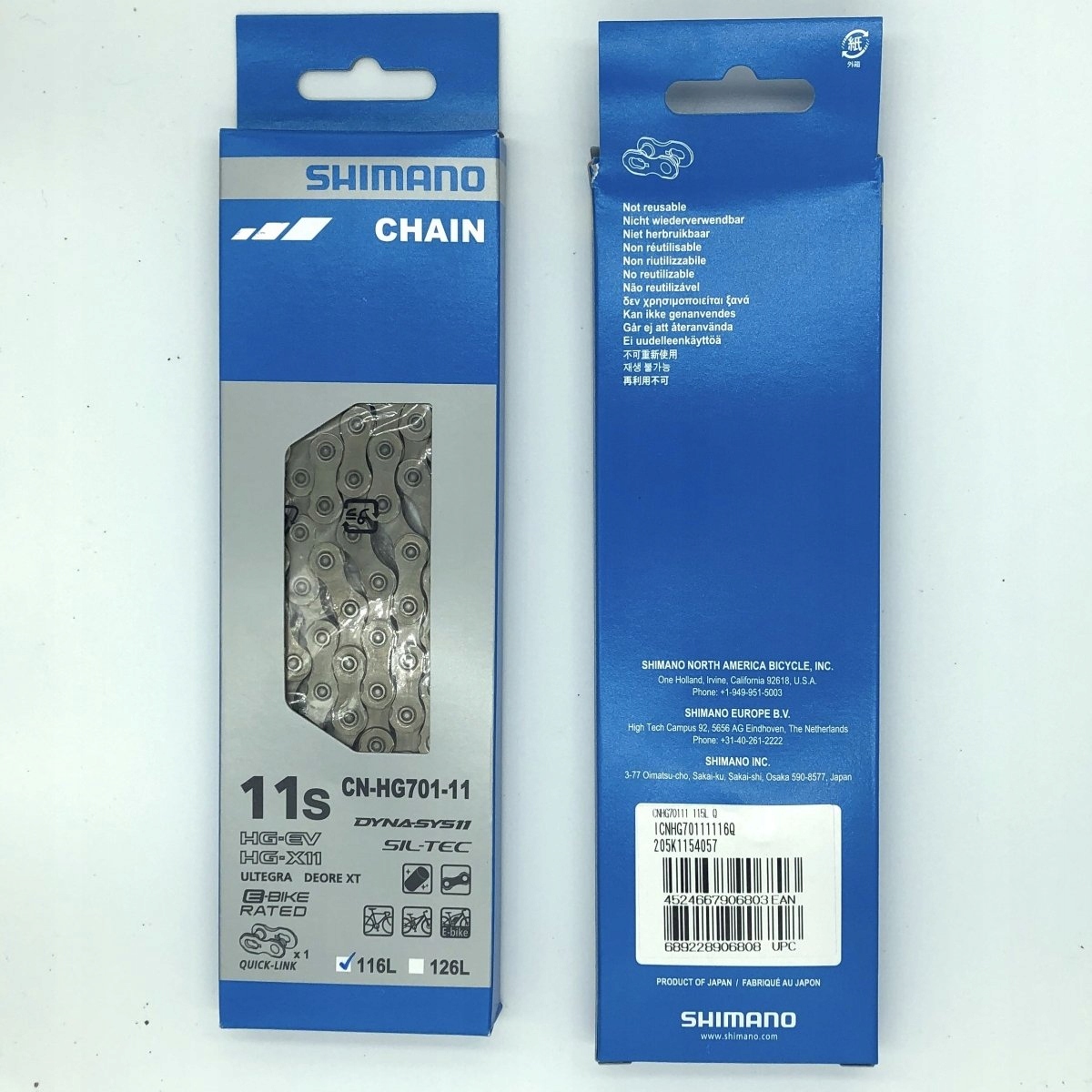 Łańcuch Shimano CN-HG701-11 +Spinka Box Pl