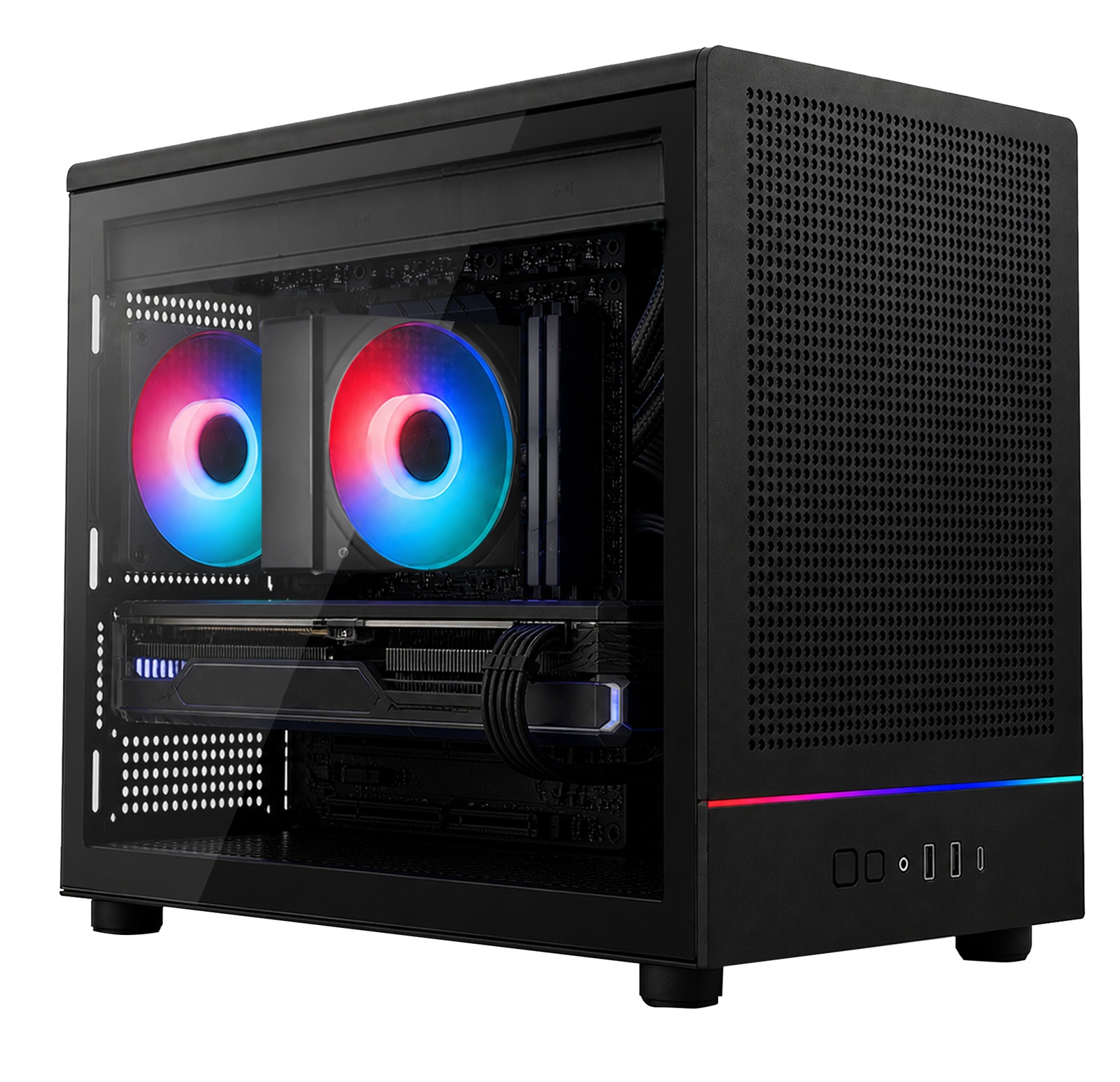 Vist Argb Pc Ryzen 7 5700X Rx 7600 16GB Ssd 1TB M.2 Wifi W11