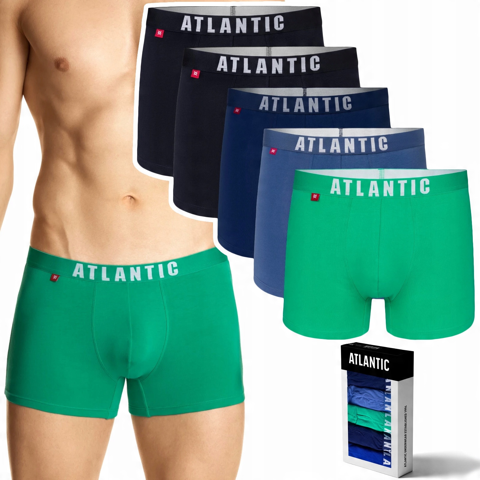 

Bokserki męskie 5 Par sport Atlantic 5SMH-004 M