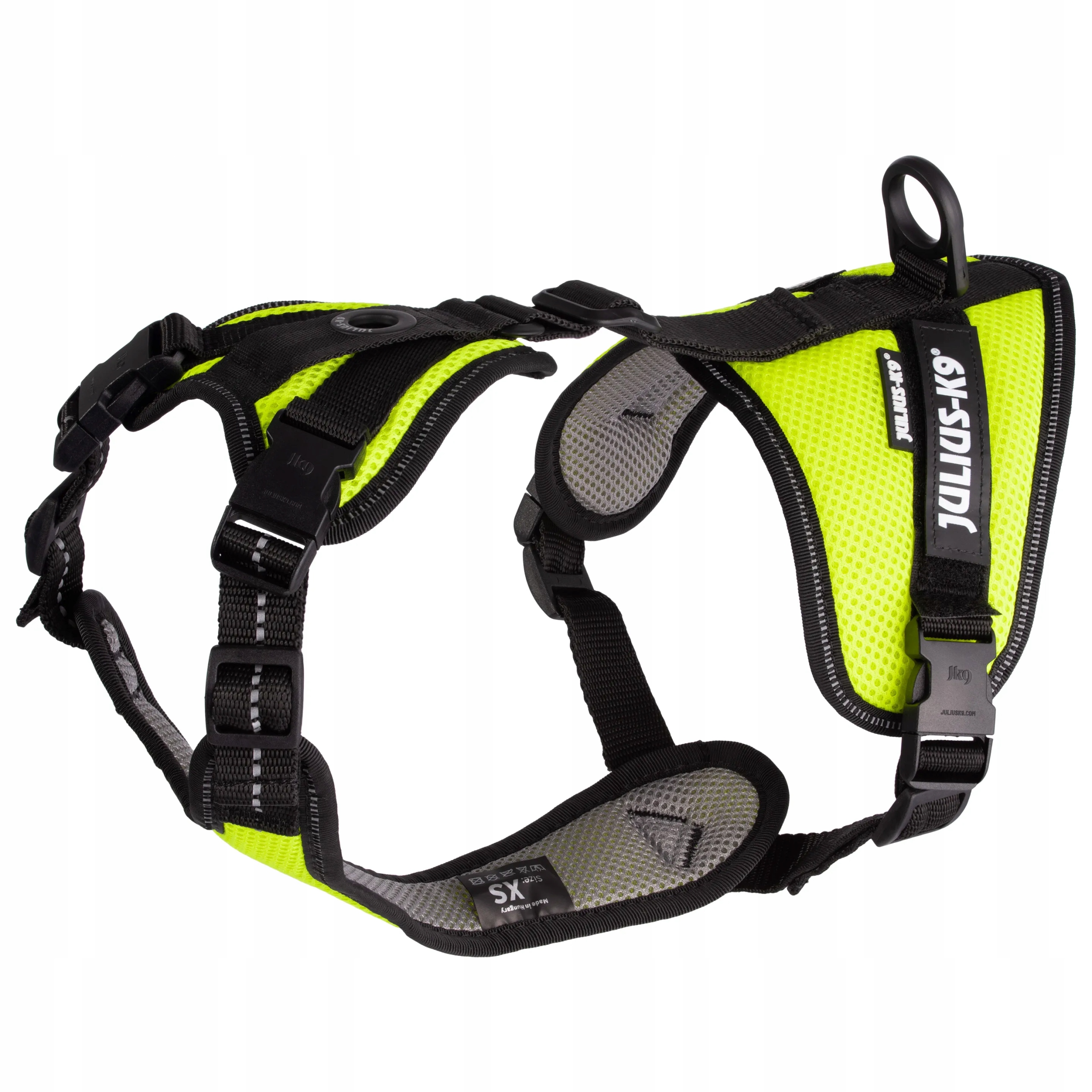Julius-K9 Harness szelki do tropienia dla psa, oddychające, neonowe Xs