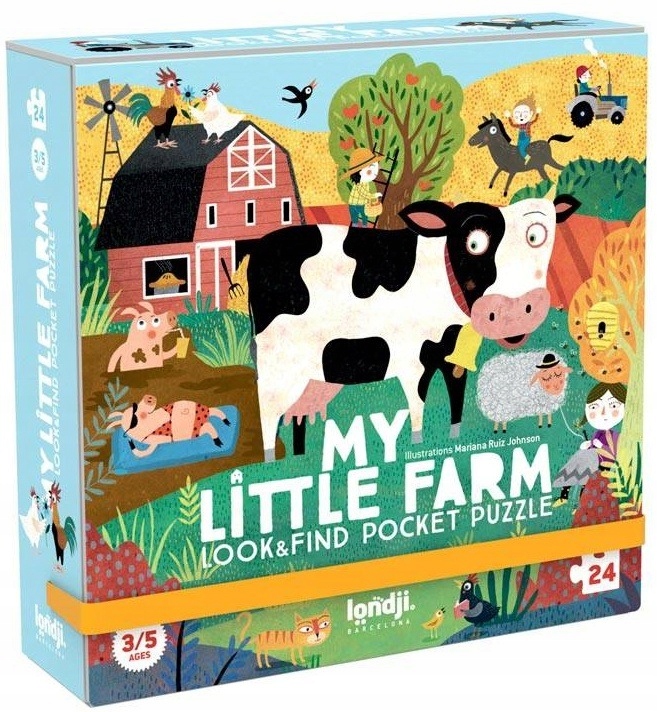 

Moja Mała Farma puzzle kieszonkowe 24 el. Londji