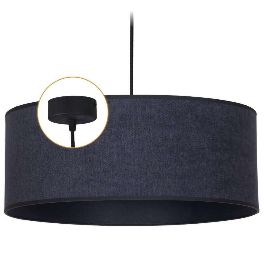 Závěsná Stropní Lampa Lustr Stínidlo Moderní Grafit Soft Led 50 cm E27