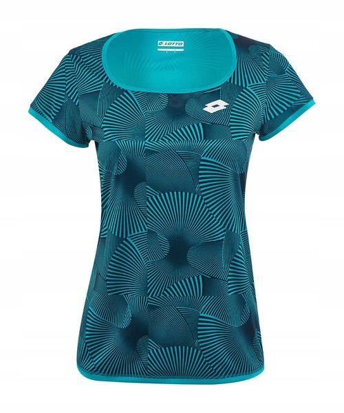 KOSZULKA LOTTO TENNIS TECH PRINTED WOMEN BLUE M