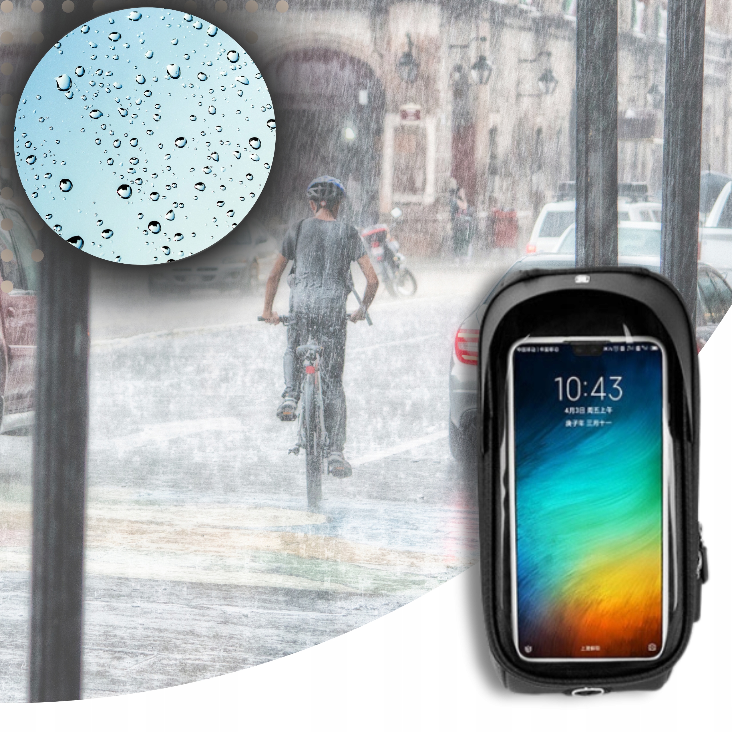 Sakwa na rower Torba Rowerowa na ramę Uchwyt rowerowy na telefon Etui Rower Materiał dominujący nylon