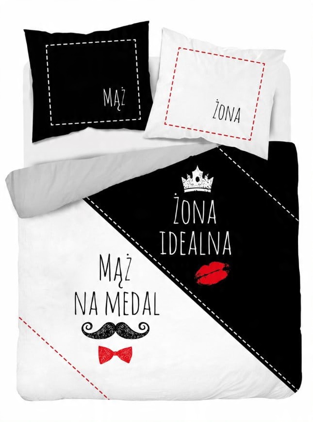 

Pościel bawełniana 220x200 Żona idealna Mąż medal