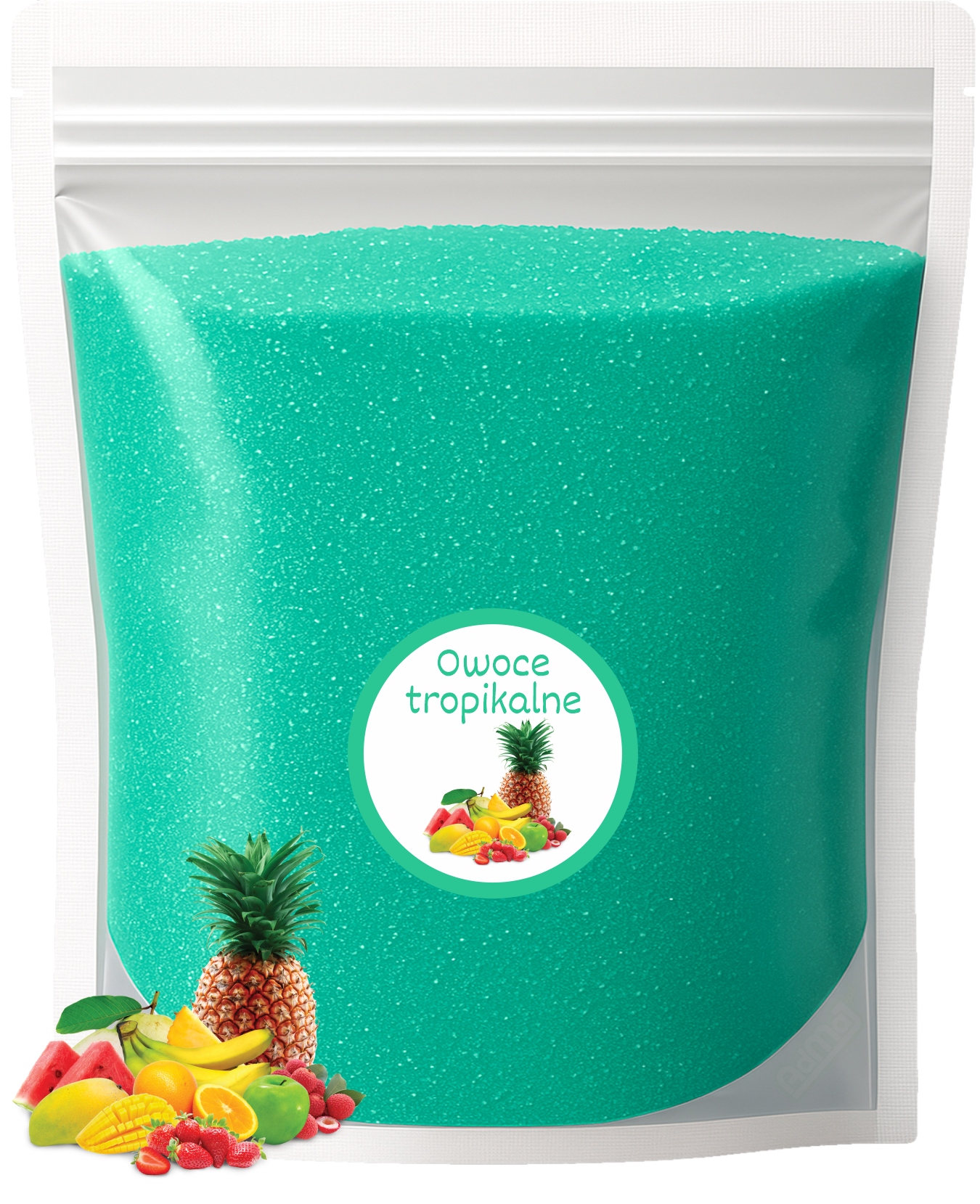 Cukr 5 kg Tyrkysový Tropické Ovoce Barevný Doypack Tropický Suchý