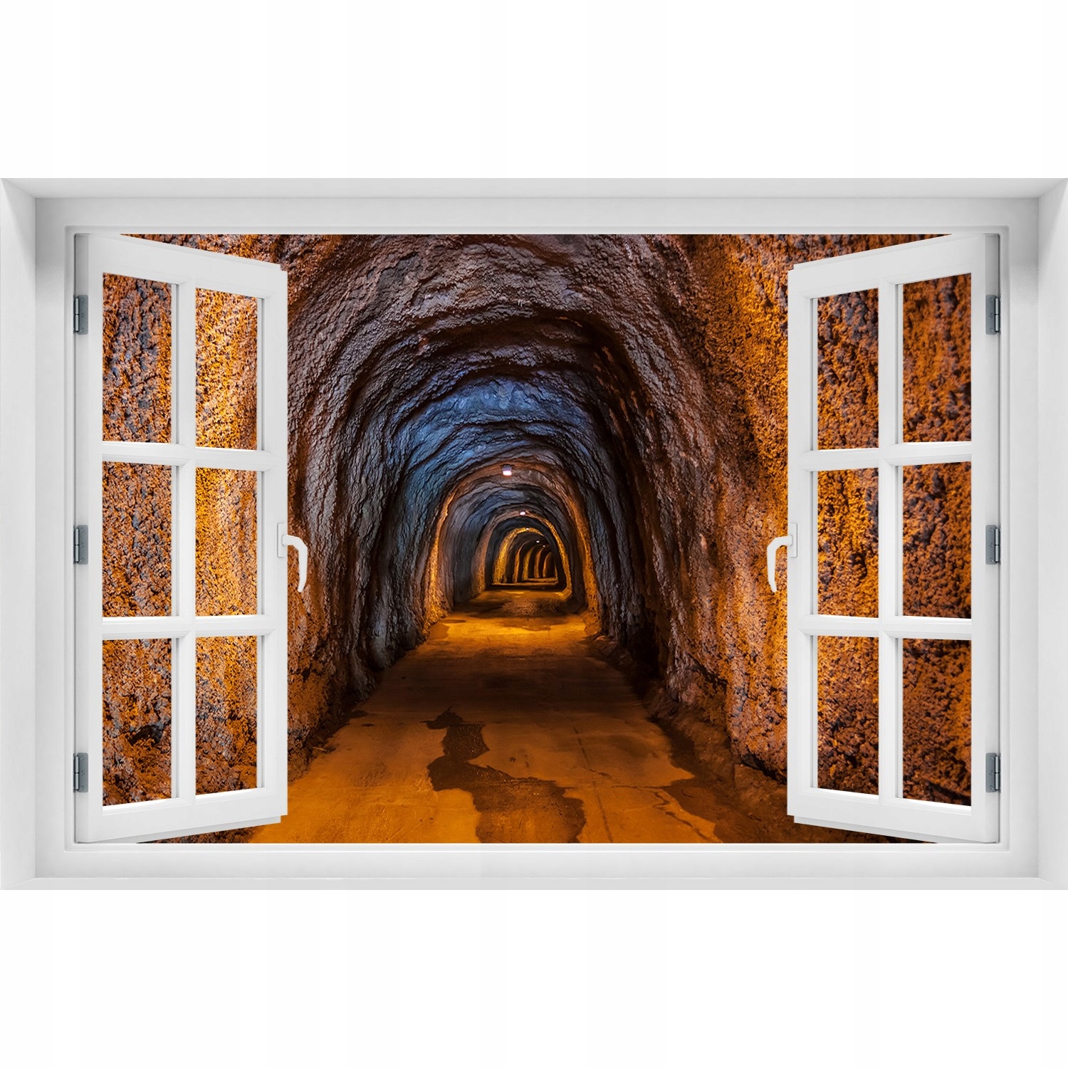 

Fotoobraz Naklejka ścienna 3D Okno Podziemny tunel