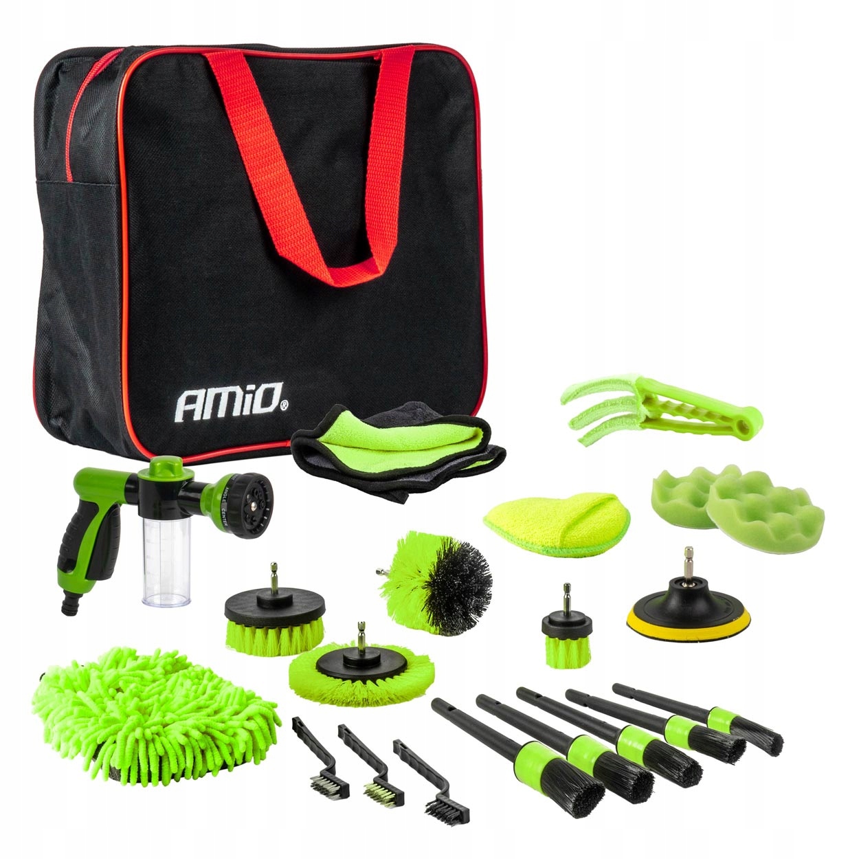 Detailingová sada na čistenie auta auto detailing 21 ks AMIO-043