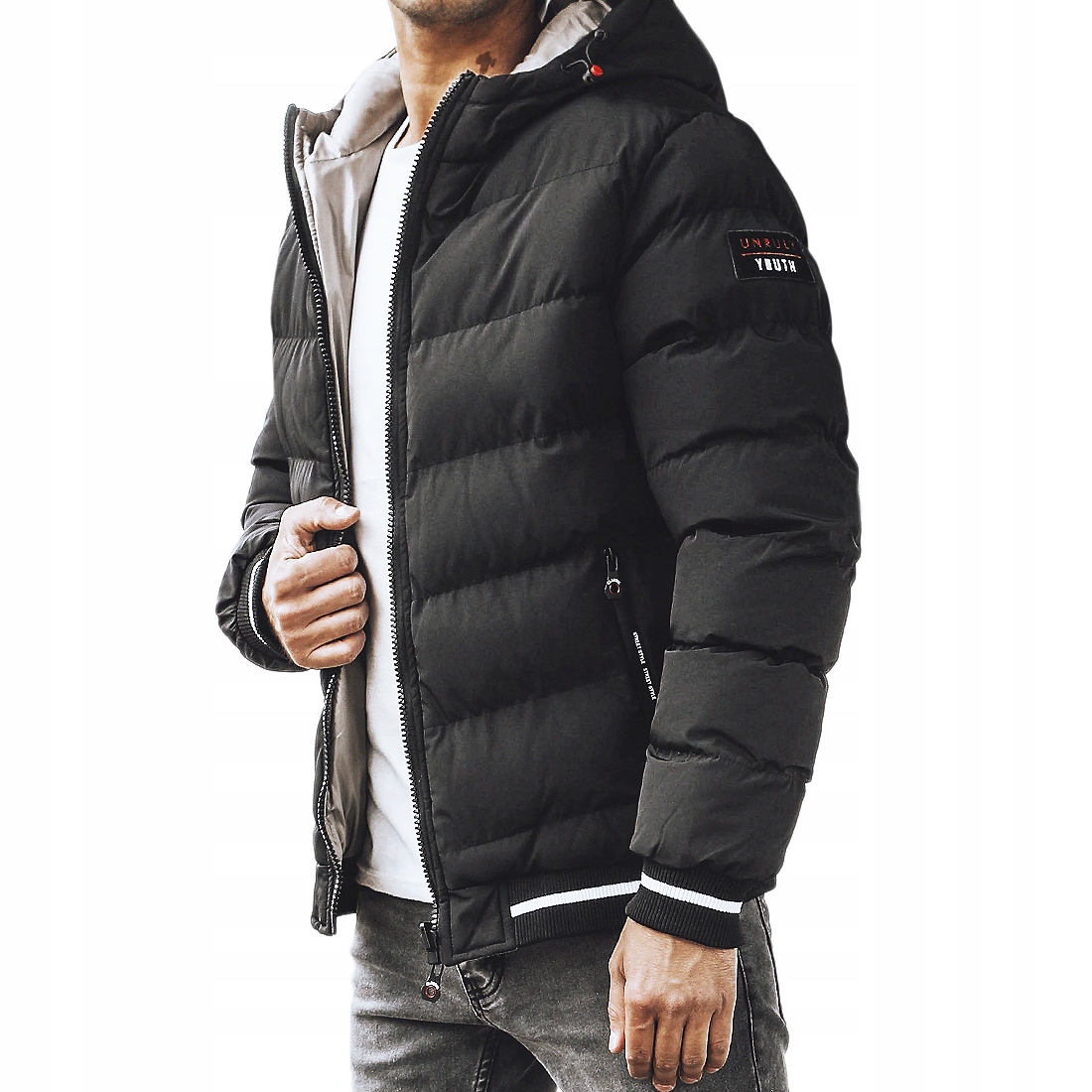 KURTKA MĘSKA ZIMOWA Z KAPTUREM roz. XL