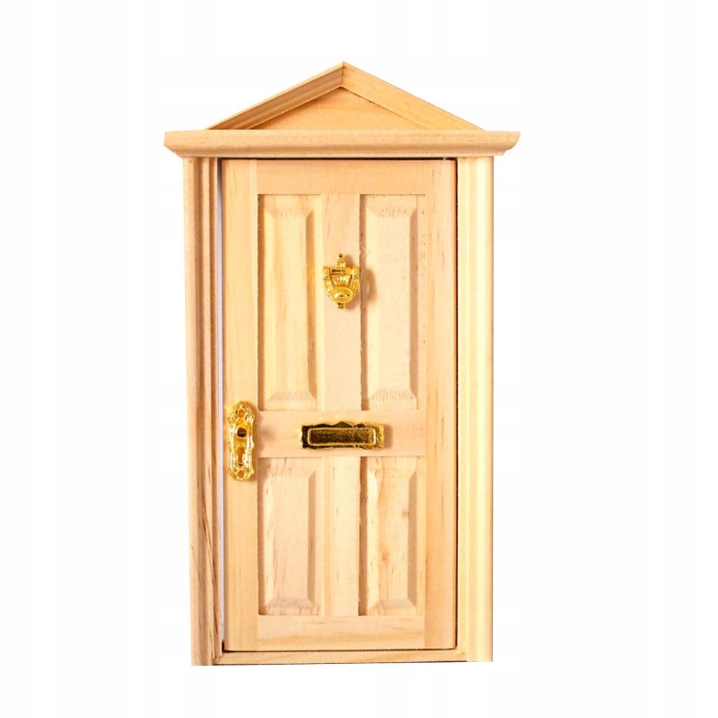 Drzwi z naturalnego drewna w 1:12 ze