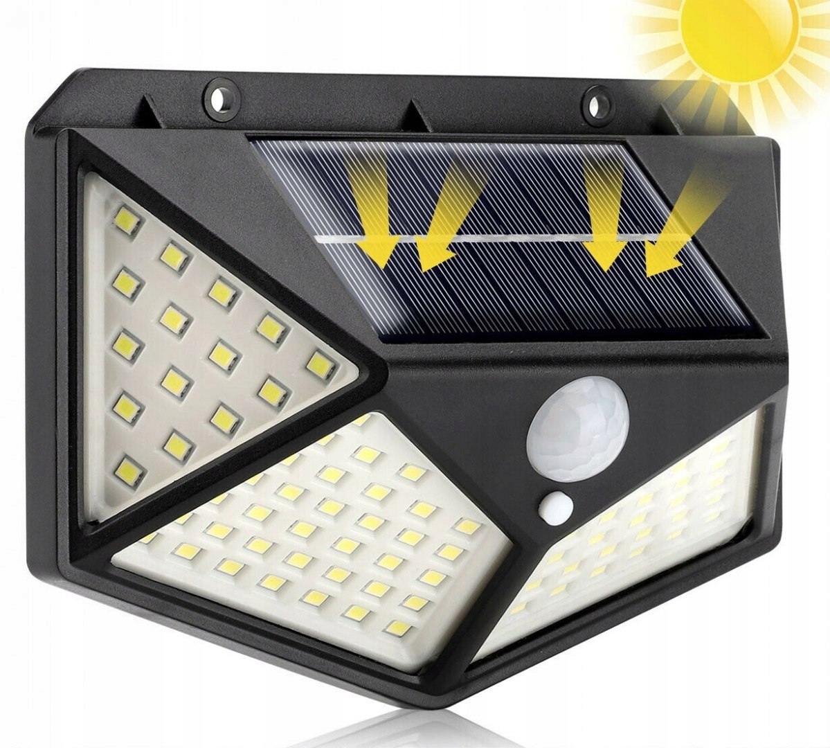 3x LAMPA SOLARNA ELEWACYJNA MOCNA 600 Im zasilanie solarne Rodzaj gwintu zintegrowane źródło LED