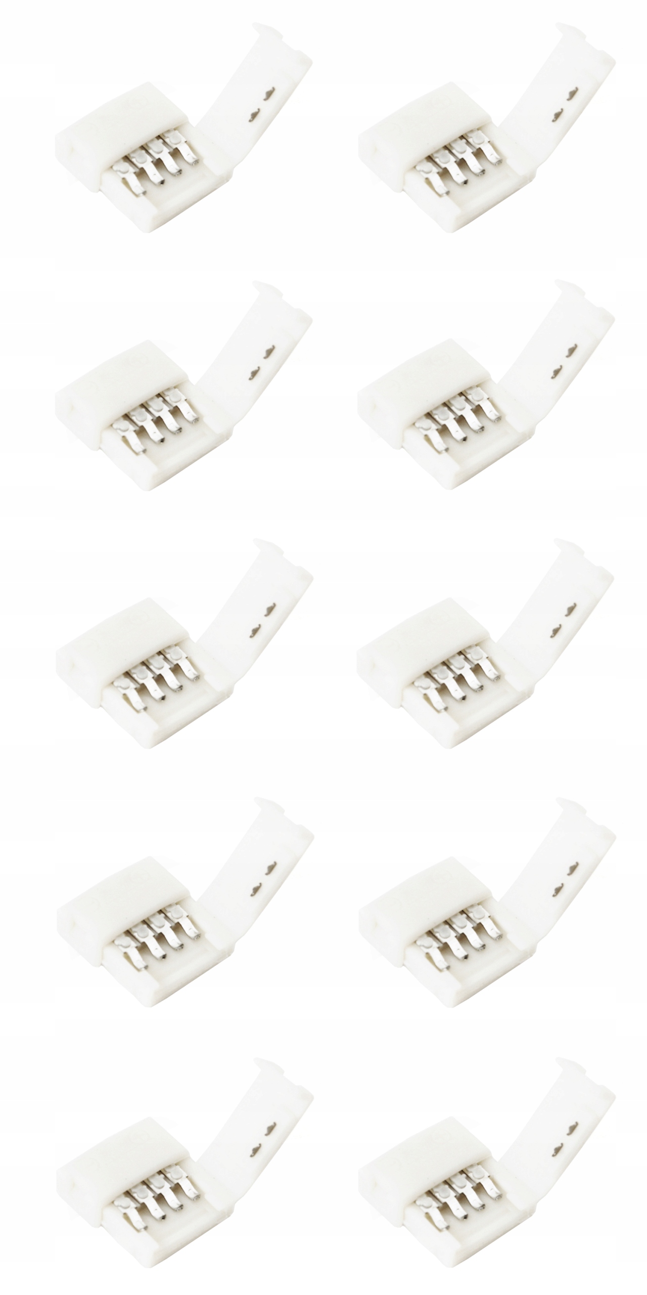 KOMPLET ZŁĄCZKA CN-06: TAŚMA LED 10MM RGB 10 Szt