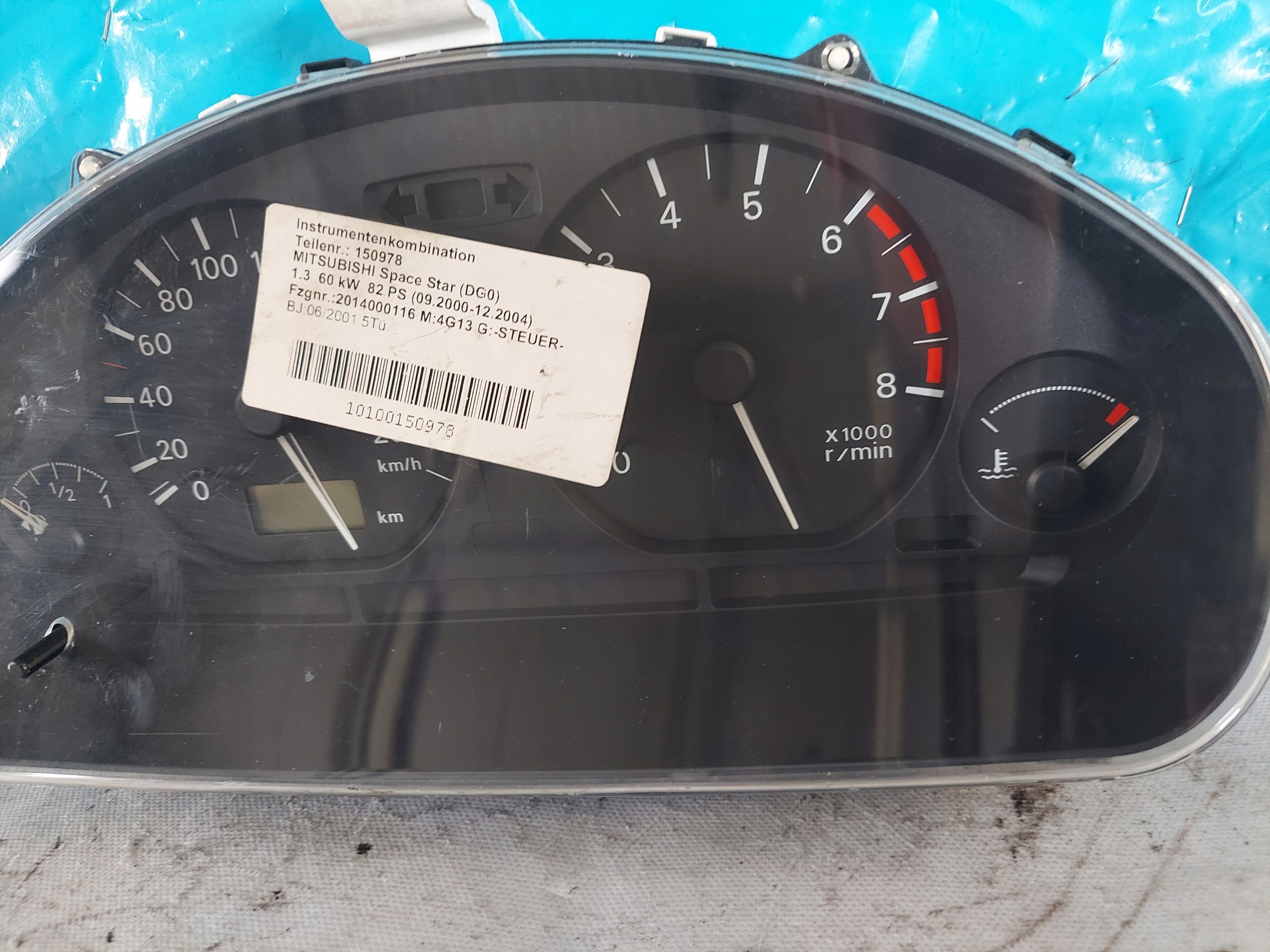 dials clock SPACE STAR 1.3 16V MR489034