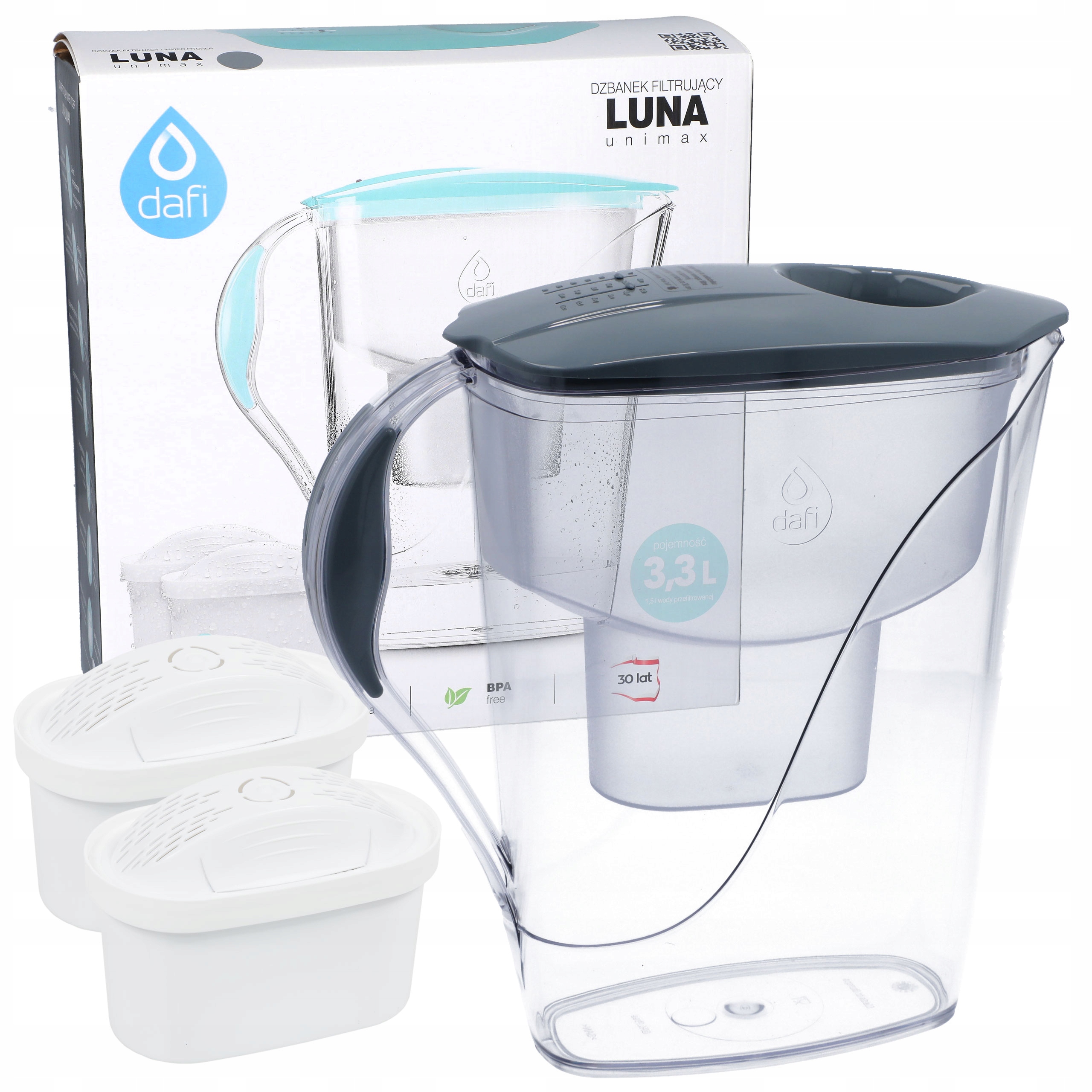 

Dzbanek Filtrujący Dafi Luna 3,3L+ 2 Filtry Unimax