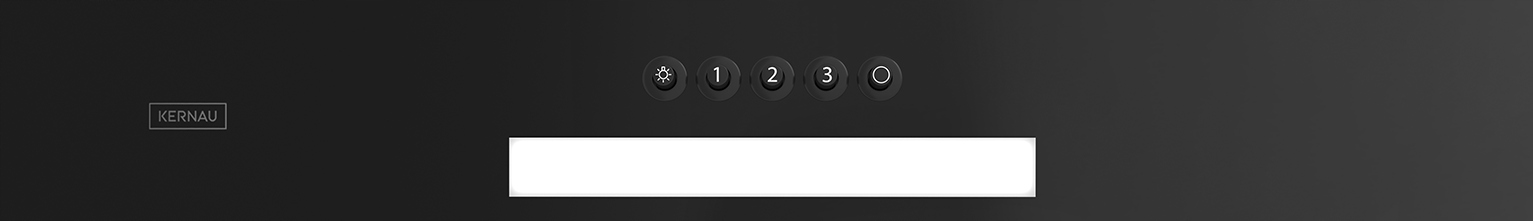 OKAP KERNAU KBHI0160B Glass LED SZKŁO CZARNY 60CM Model KBH I 0160 B Glass