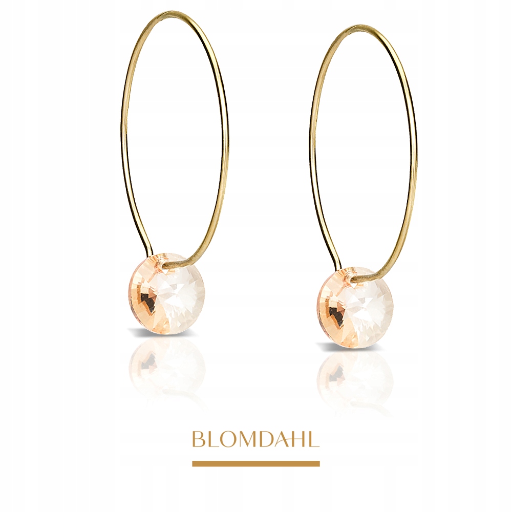 Blomdahl Náušnice Round Golden Shadow 8 mm