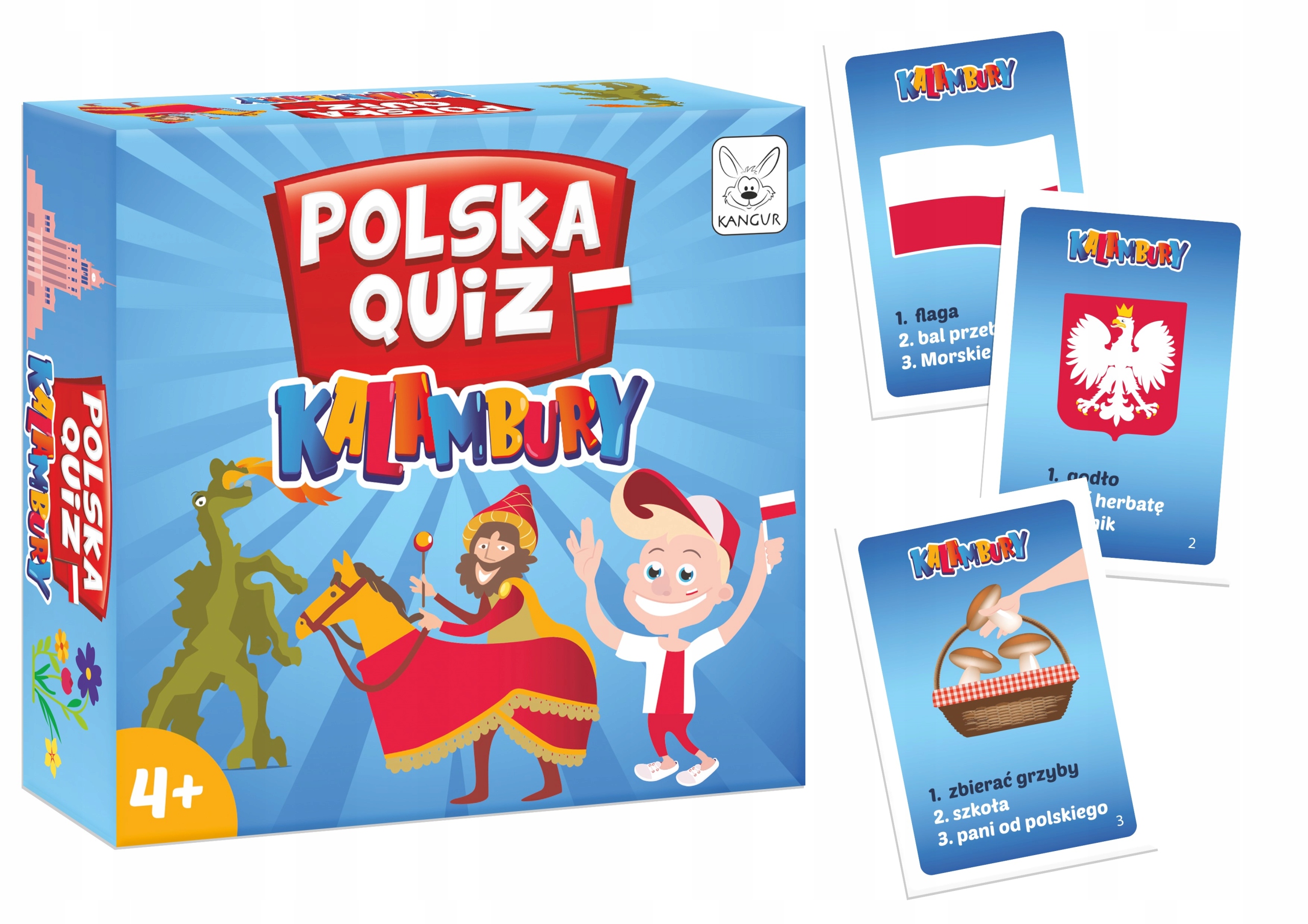 GRA POLSKA QUIZ KALAMBURY 4+ 108 haseł Typ Podstawa