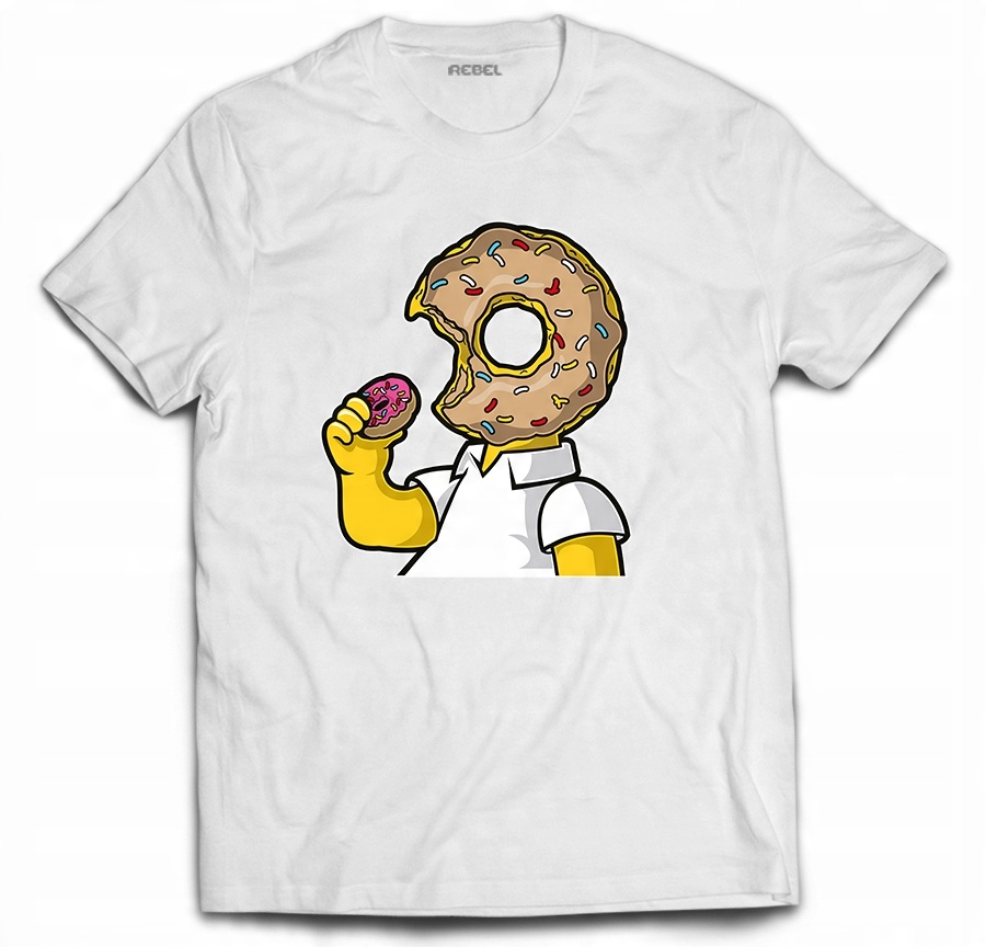 

Rebel Tshirt Homer Donut Simpson Parodia M