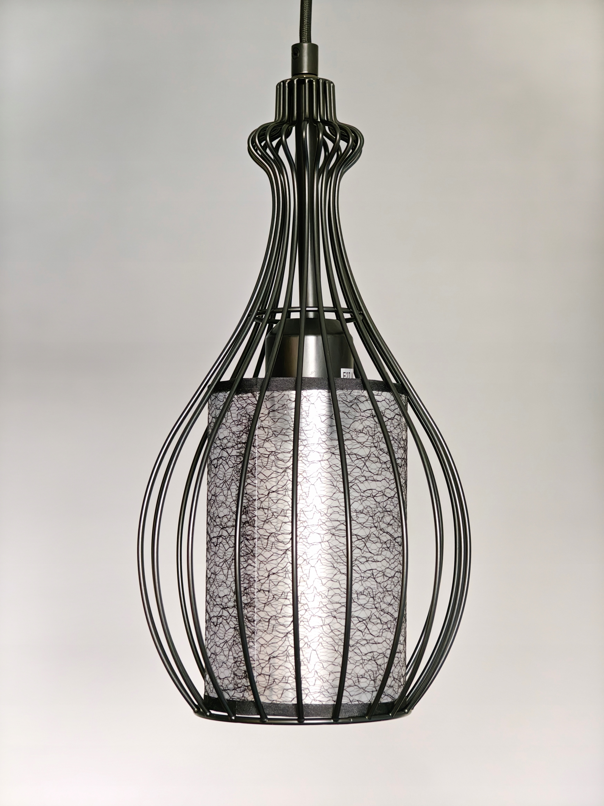 Lampa wisząca ażurowa, druciana, E27