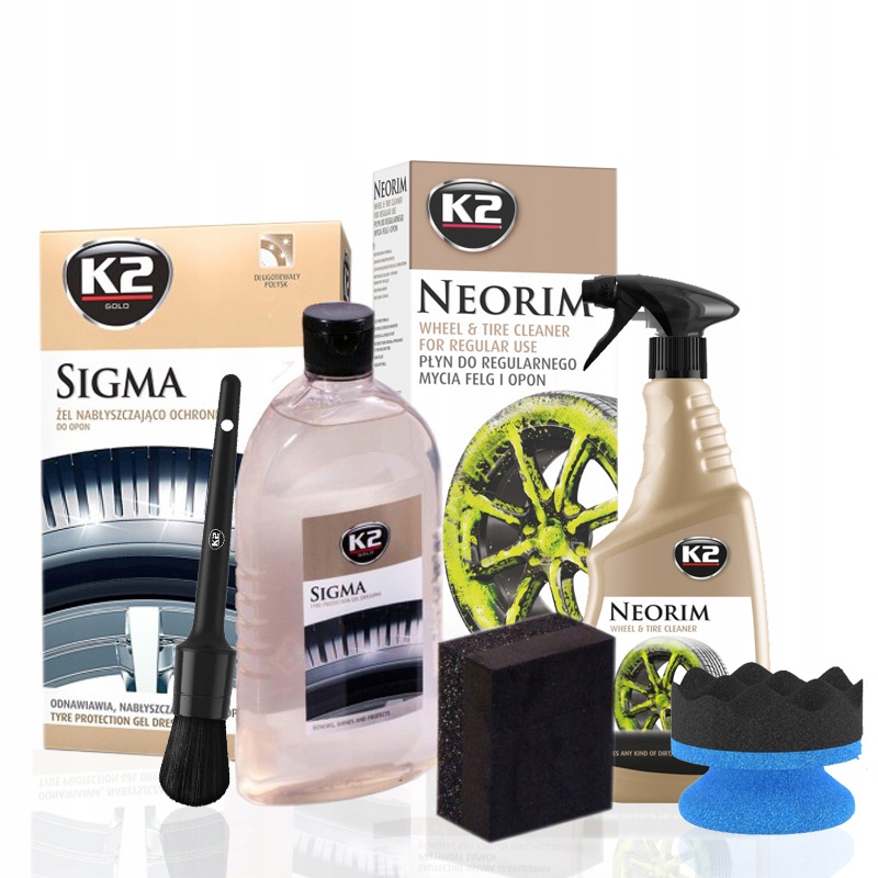 K2 sada mytí péče o čištění kol pneumatik štětec aplikátor