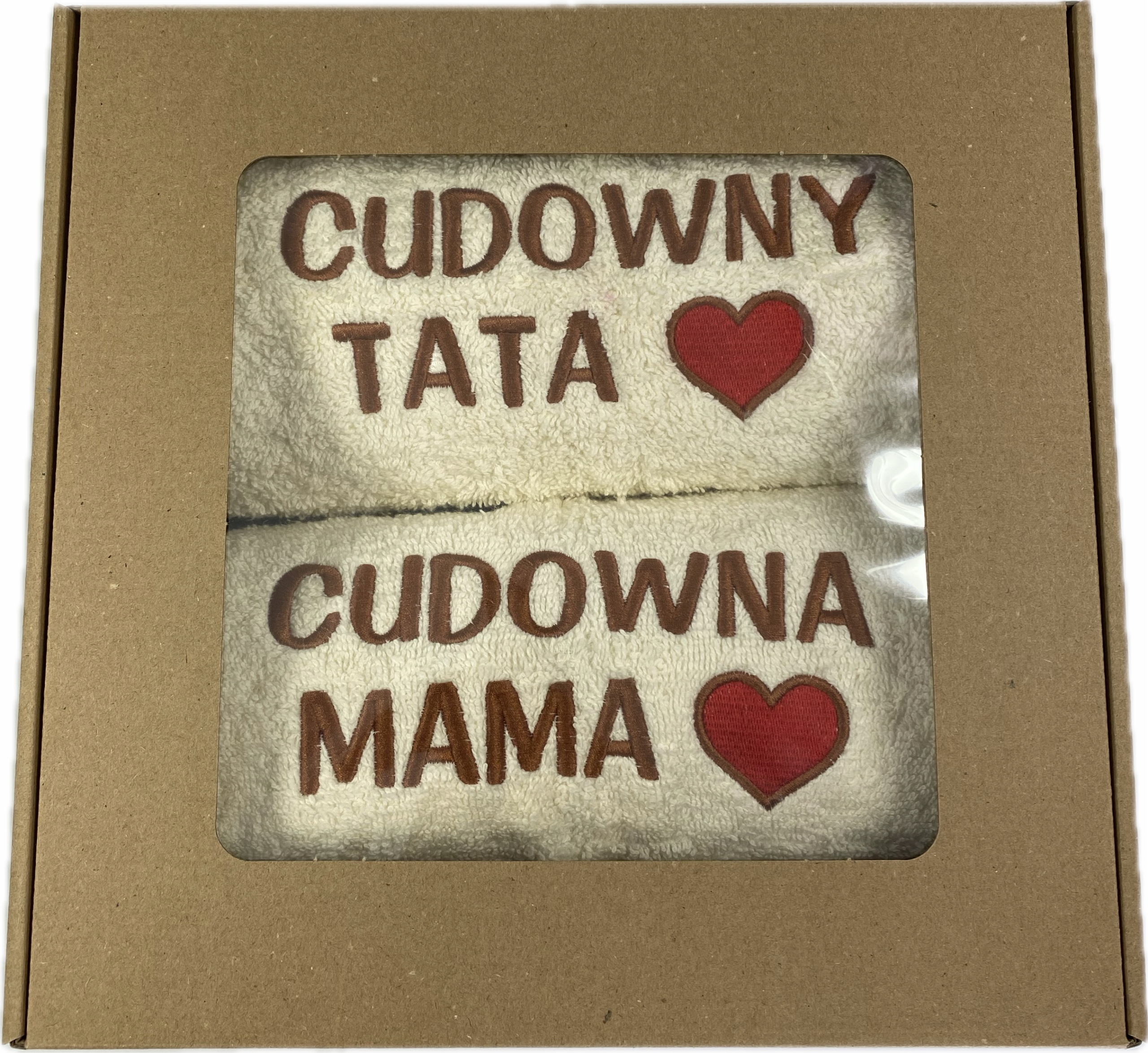 ZESTAW UPOMINKOWY BOX DLA MAMY I TATY 2W1 RECZNIKI KWITBUT