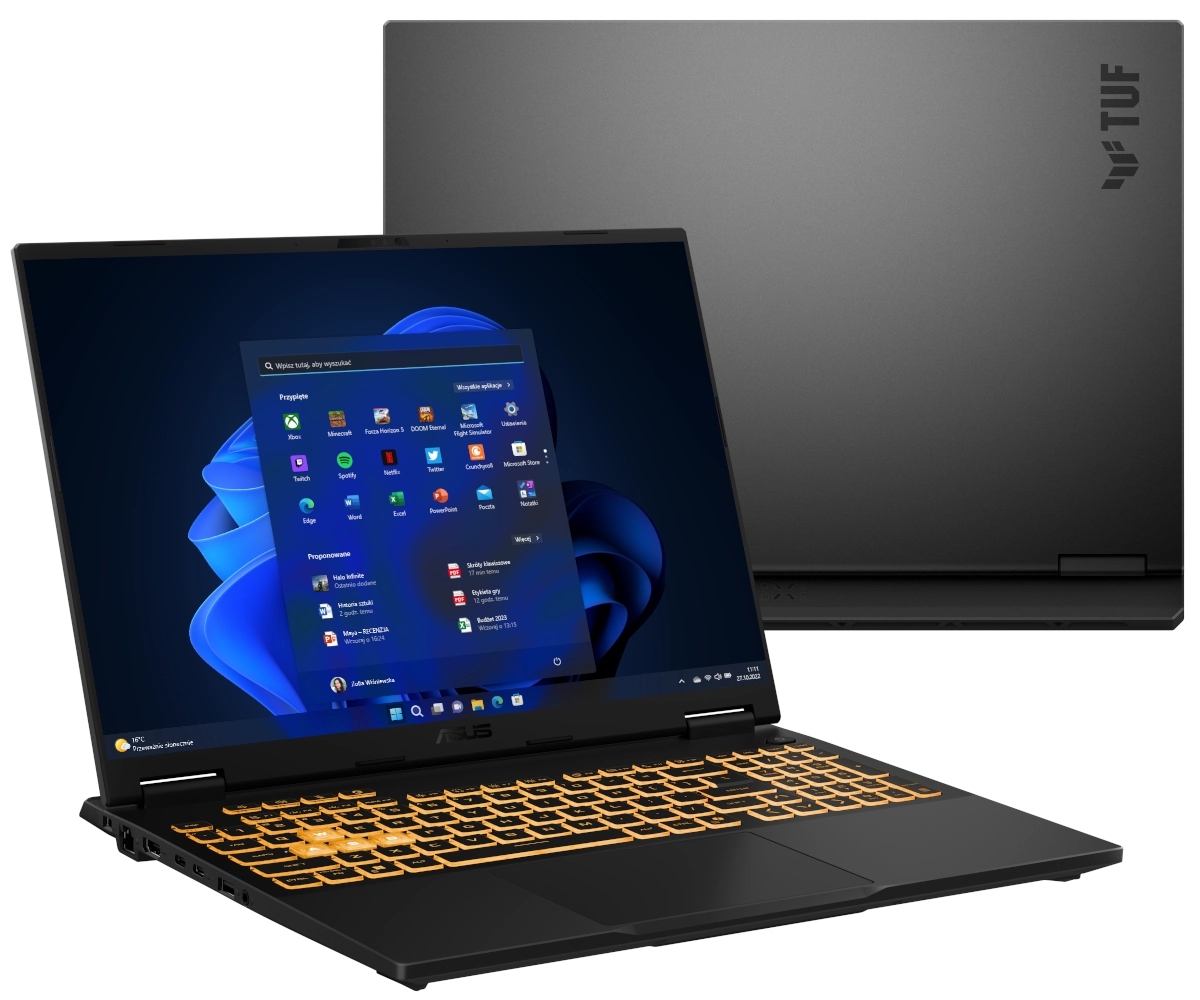 Laptop Asus Tuf Gaming F16 FX608JPR i7-14650HX 16GB 1TB RTX5070 165Hz W11