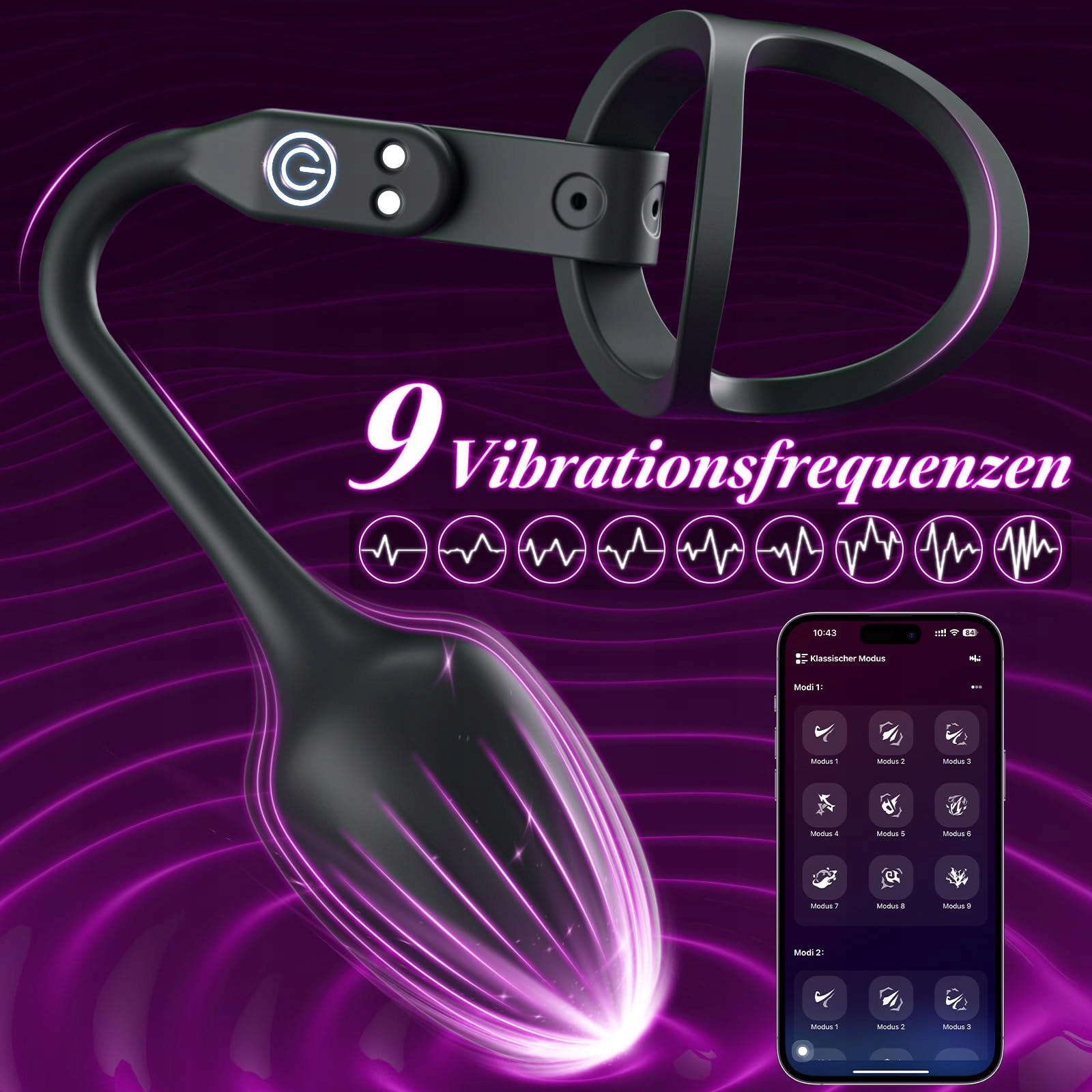 PRODUKT VIBRATOR DO STYMULACJI PROSTATY Z 9 TRYBAMI WIBRACJI DLA MĘŻCZYZN — miniatura 3