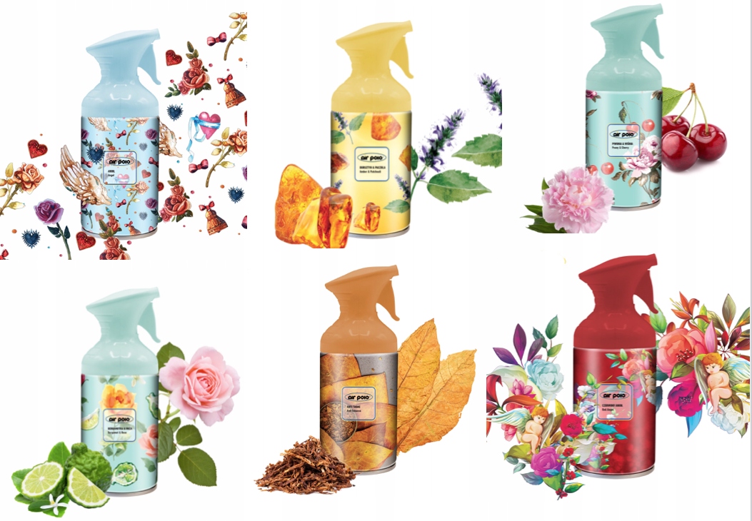 

Air Polo odświeżacz 250ml zestaw nr 1 spray 6 mix