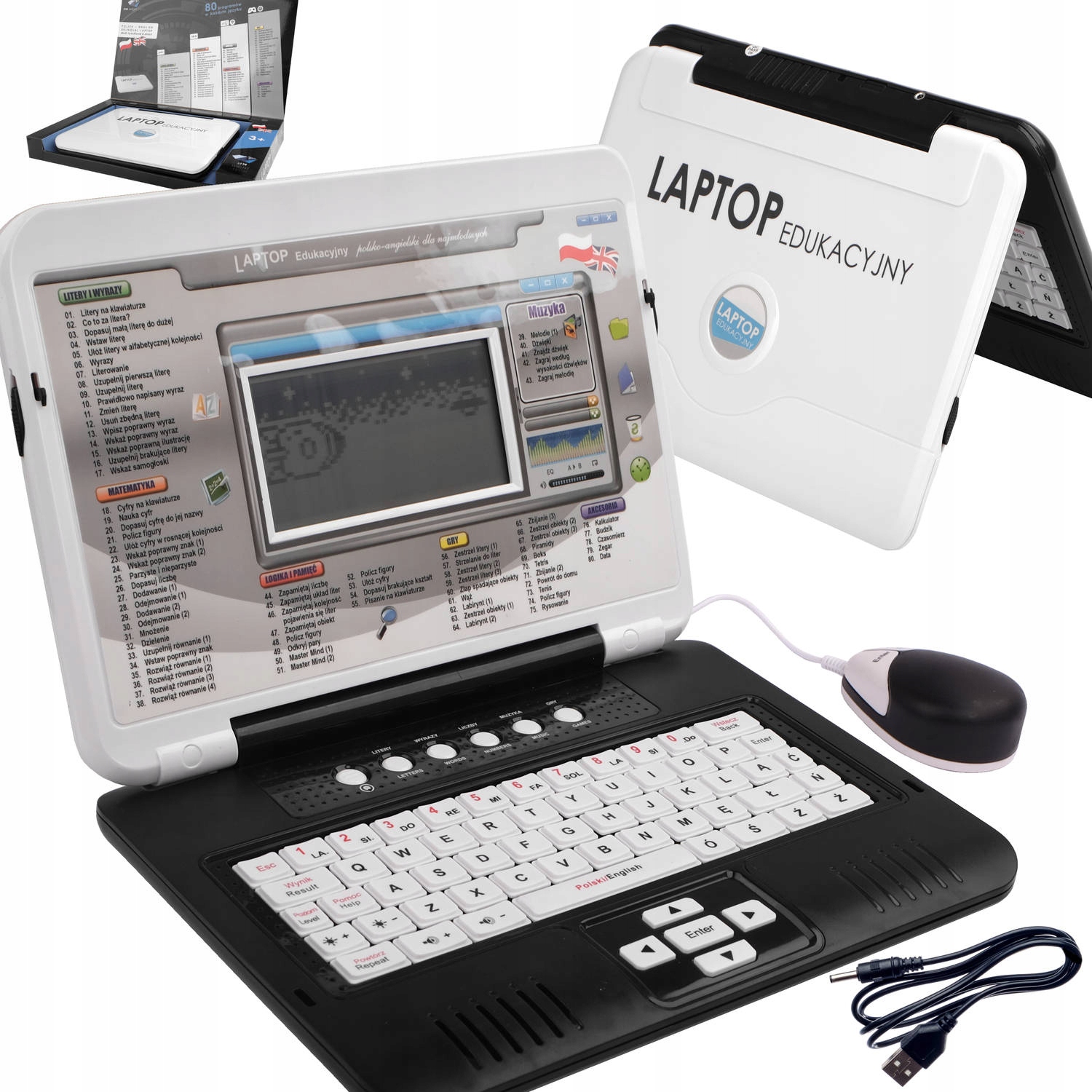 

Laptop Edukacyjny Dla Dzieci Pl/ang 80 Programów