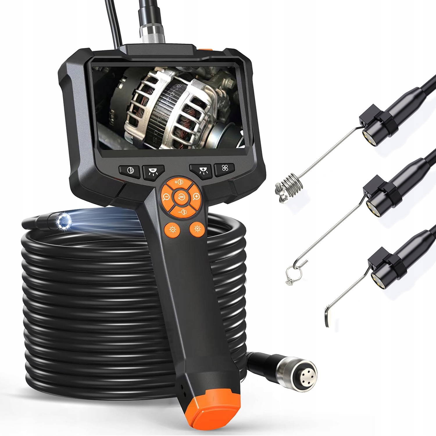 KAMERA INSPEKCYJNA WARSZTATOWA ENDOSKOP BOROSKOP IP67 DO RUR 5m LCD 4,3''