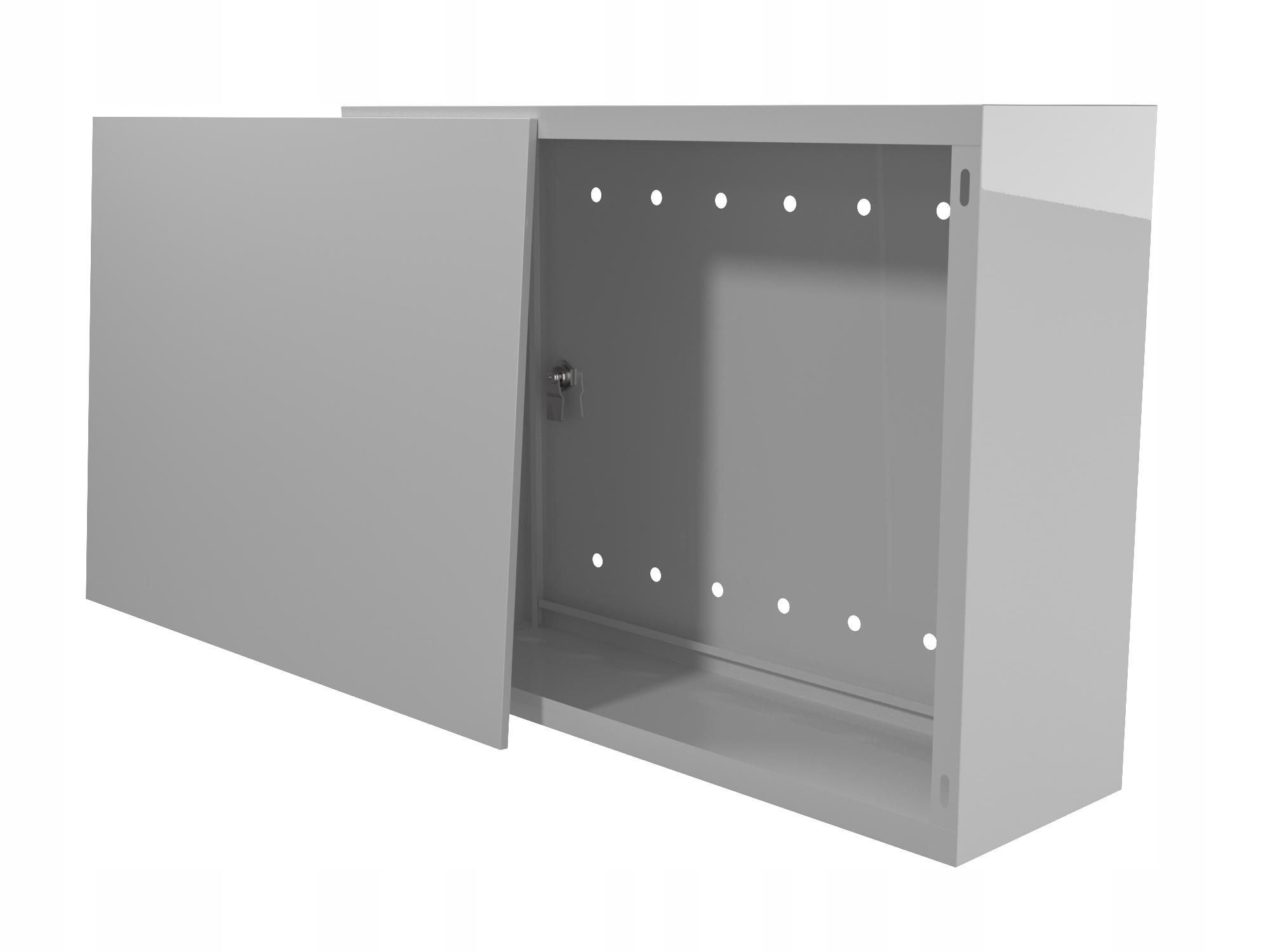 SKRZYNKA GAZOWA SZAFKA 60x80x25 SZARA Z PLECAMI Szerokość 800 mm