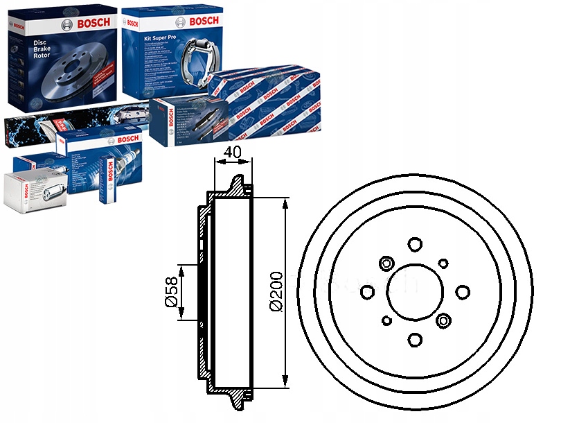 BOSCH КОМПЛЕКТ БАРАБАНЫ ТОРМОЗНЫХ 242244129288b 1