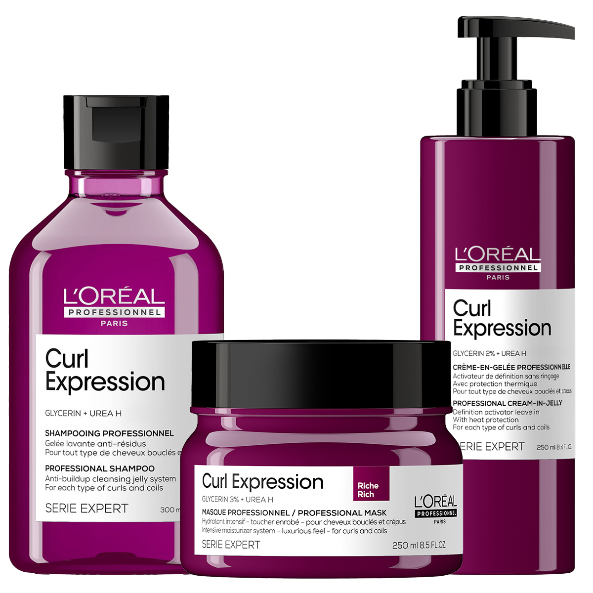 Loreal Curl Expression sada šampon a krému pro kudrnaté vlasy