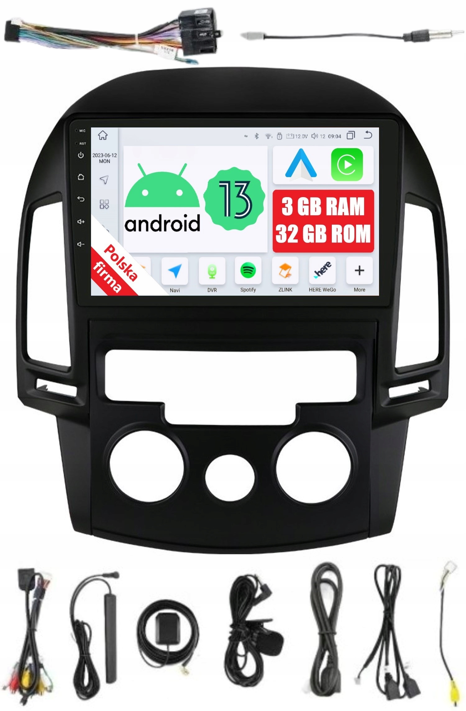 Navigácia Rádio 2DIN Android Hyundai I30 1 A 3/32 Gb Dsp Carplay Lte