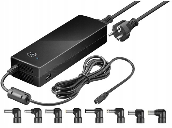 goobay Napájecí zdroj 134,5W pro notebook 230V na 12-24V Max.8.5A s Usb