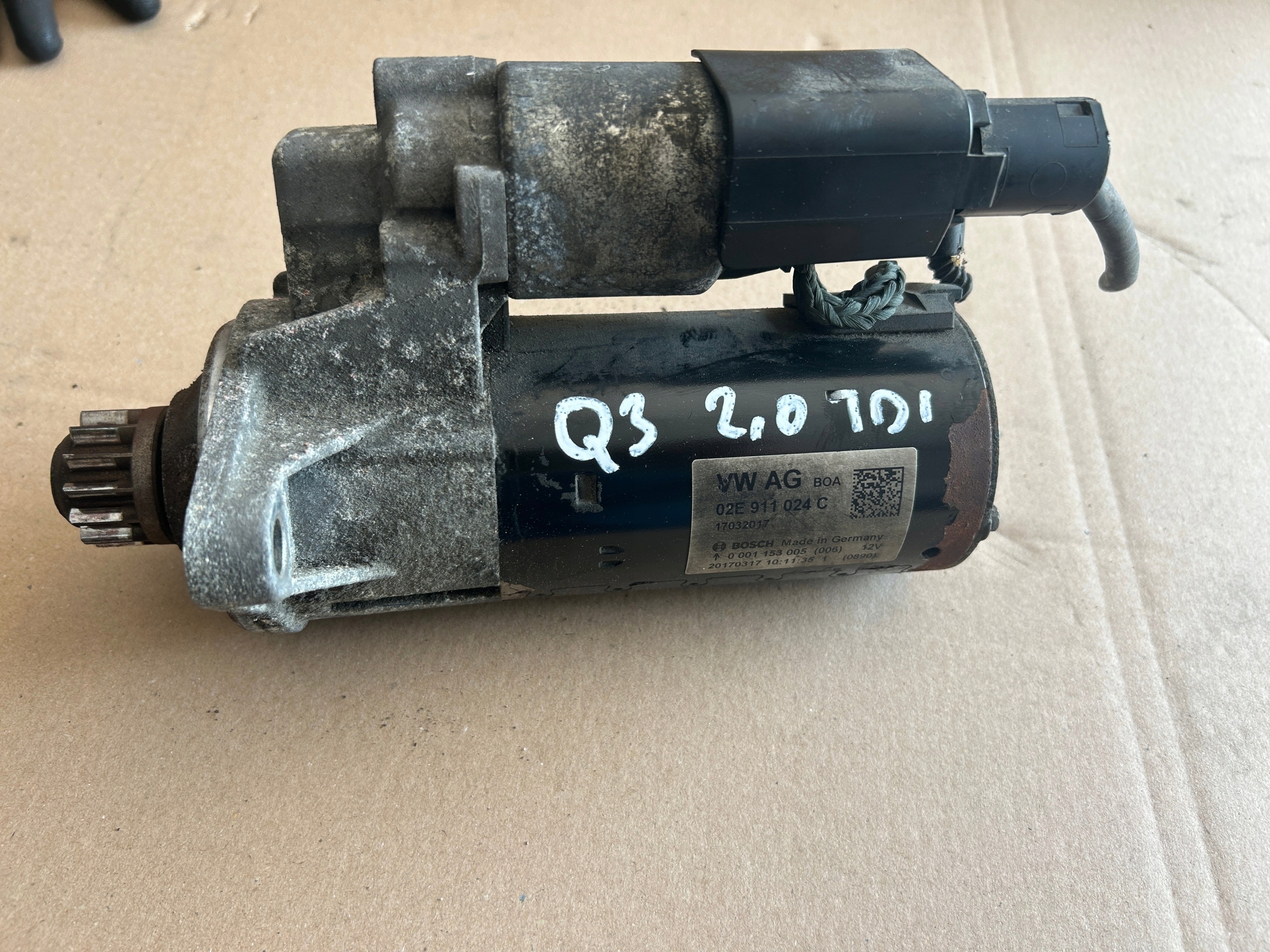 AUDI Q3 and 8U LIFT 2,0 TDI starter 02E911024C