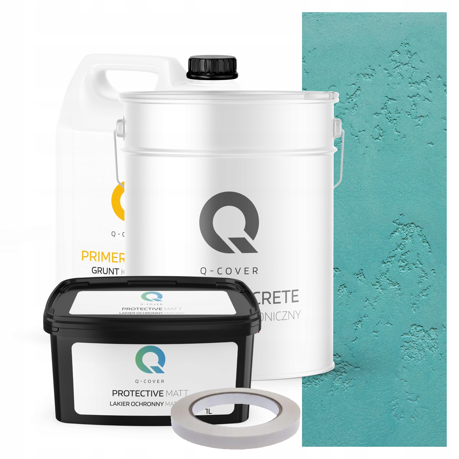 Vnitřní Architektonický Beton Tyrkysový Set H1441 19 kg Komplet 10 m2