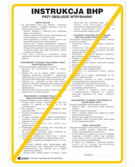 INSTRUKCJA BHP PRZY OBSŁUDZE WTRYSKARKI IBN06 PCV