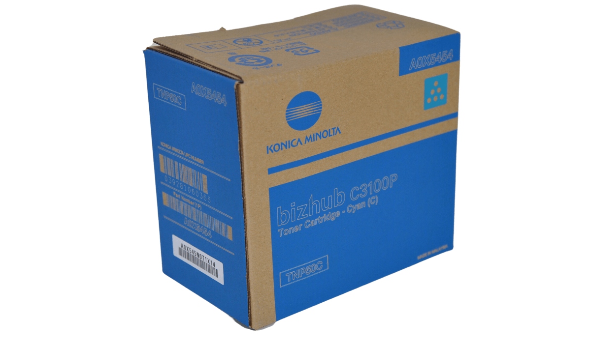 Toner Konica Minolta TNP-50 A0X5454 C Originál Cyan (Azurový) C3100P