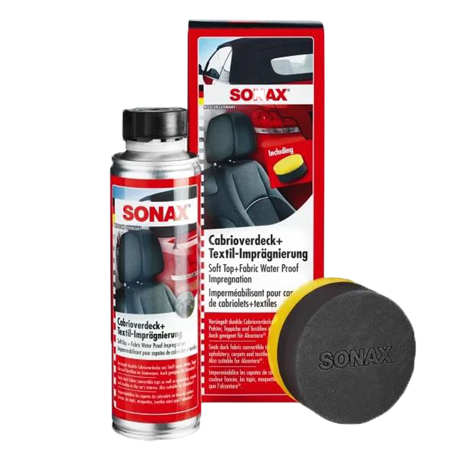 SONAX Impregnat do tkanin tapicerki dachu w kabriolecie z aplikatorem 250ml EAN (GTIN) 4064700310148