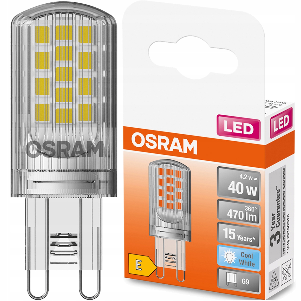 

Żarówka Led G9 Kapsułka 4,2W 40W 4000K Osram