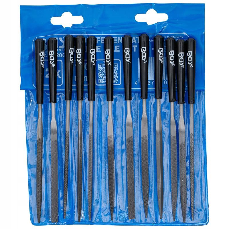 Zestaw 12 pilników igiełkowych w etui, Bgs 50200