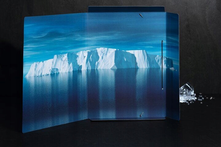 Teczka tekturowa A4 z gumkami, Lód Format A4