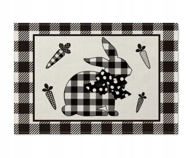 ŚWIĄTECZNA PODKŁADKA NA STÓŁ WIELKANOC ZAJĄC